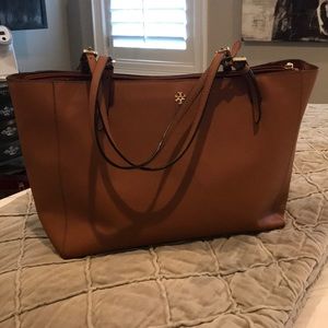 Tory Burch Brown Leather Tote Purse